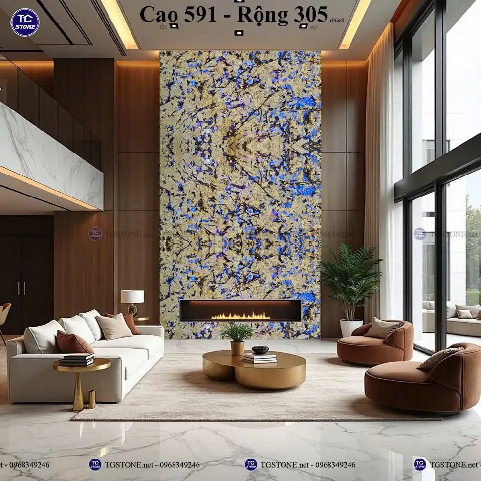 Vách Đá Tự Nhiên Thông Tầng Phòng Khách 59
