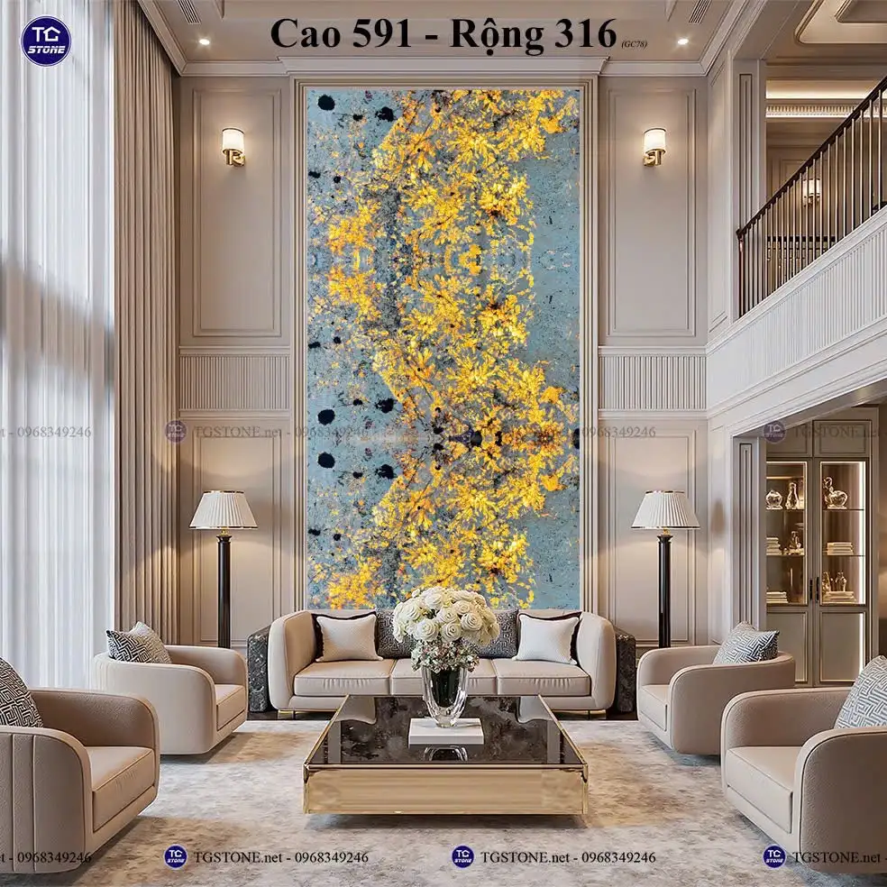 Vách Đá Tự Nhiên Thông Tầng Phòng Khách 71