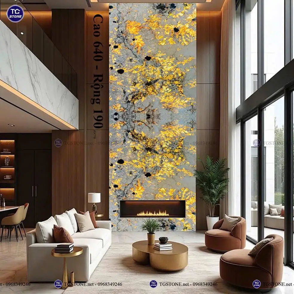 Vách Đá Tự Nhiên Thông Tầng Phòng Khách 72