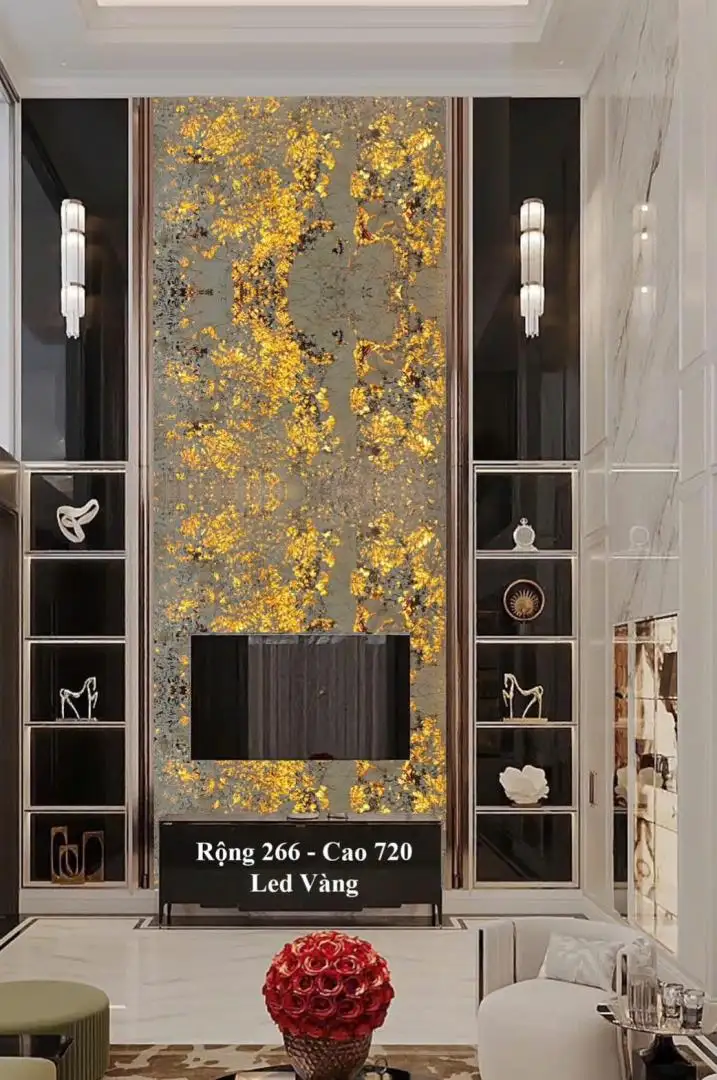 Vách Đá Tự Nhiên Thông Tầng Phòng Khách 8