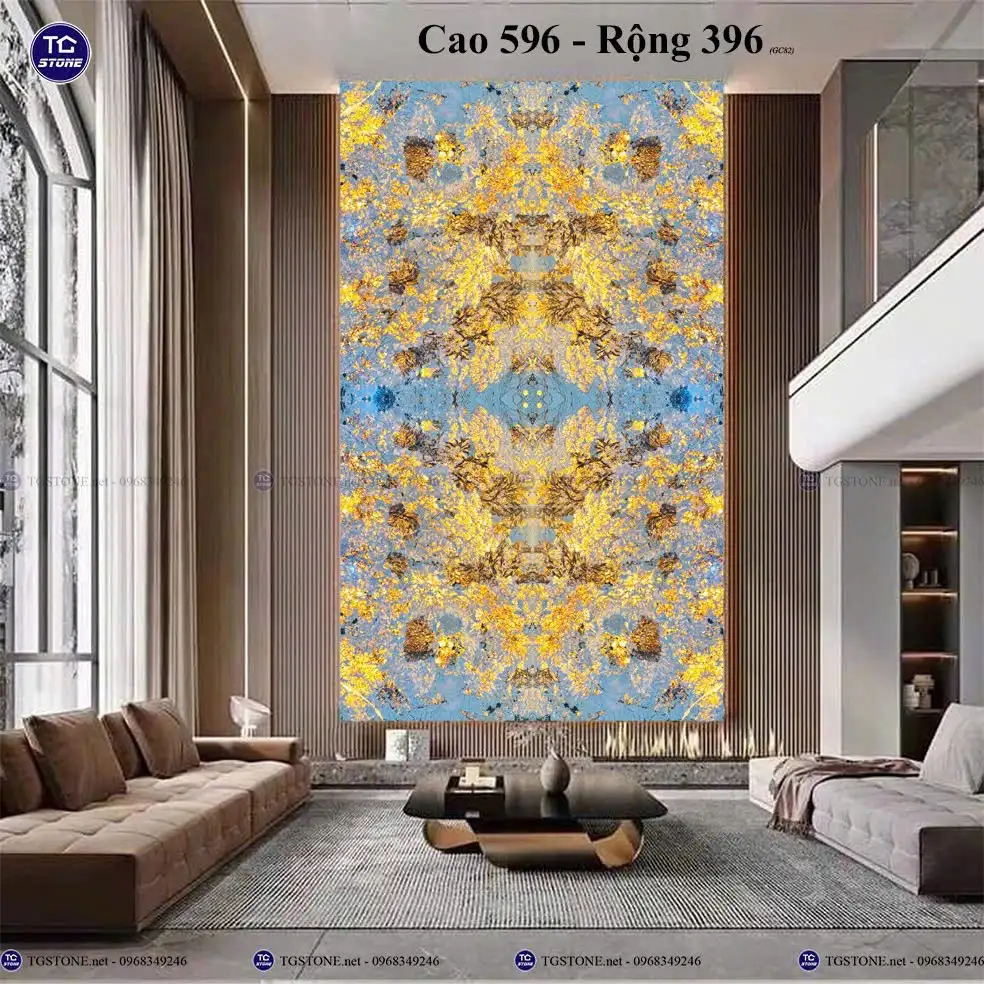 Vách Đá Tự Nhiên Thông Tầng Phòng Khách 80