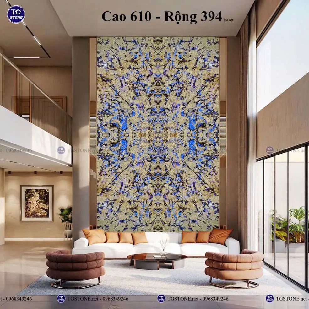 Vách Đá Tự Nhiên Thông Tầng Phòng Khách 89