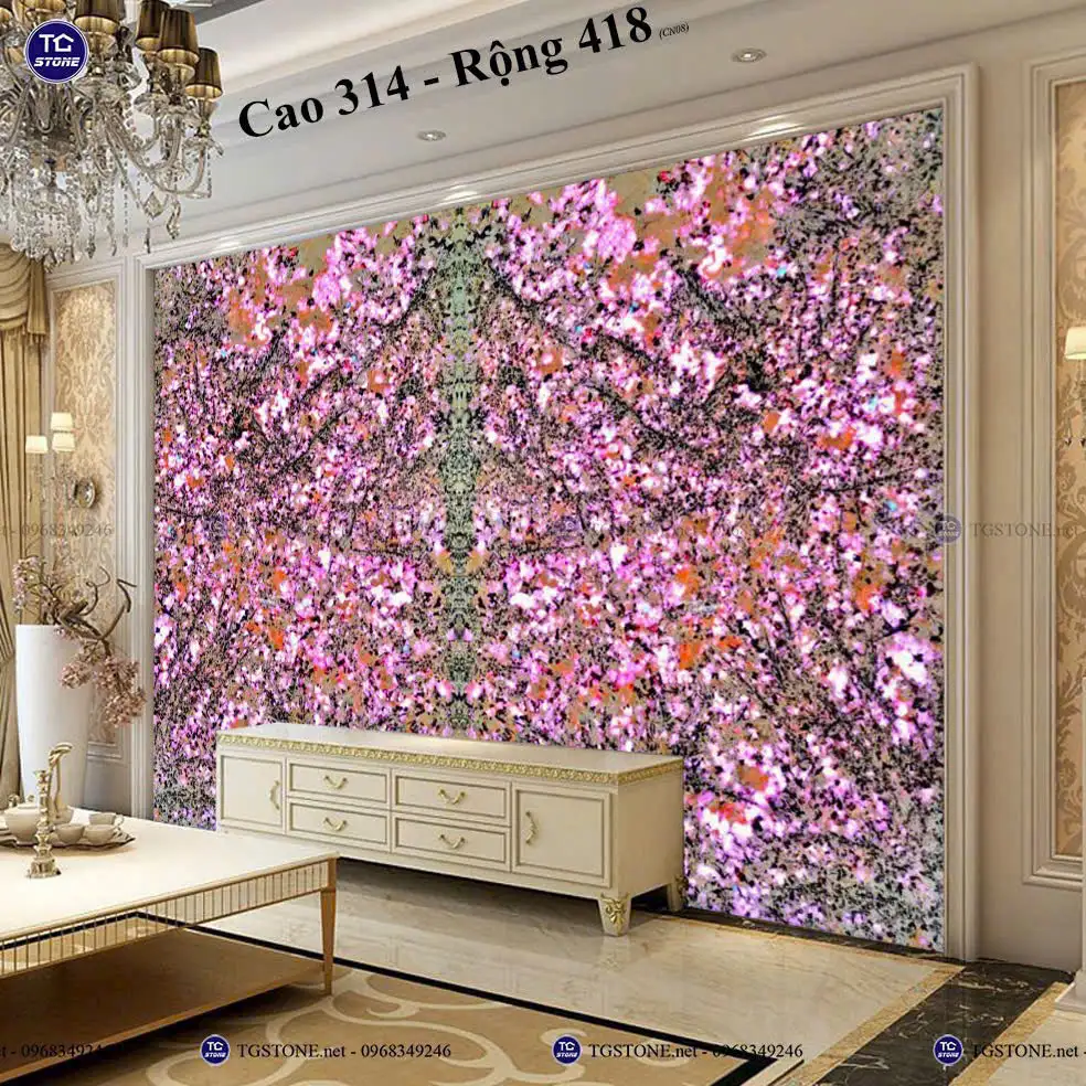 Tranh Đá Xuyên Sáng Đối Xứng Cho Phòng Khách 118