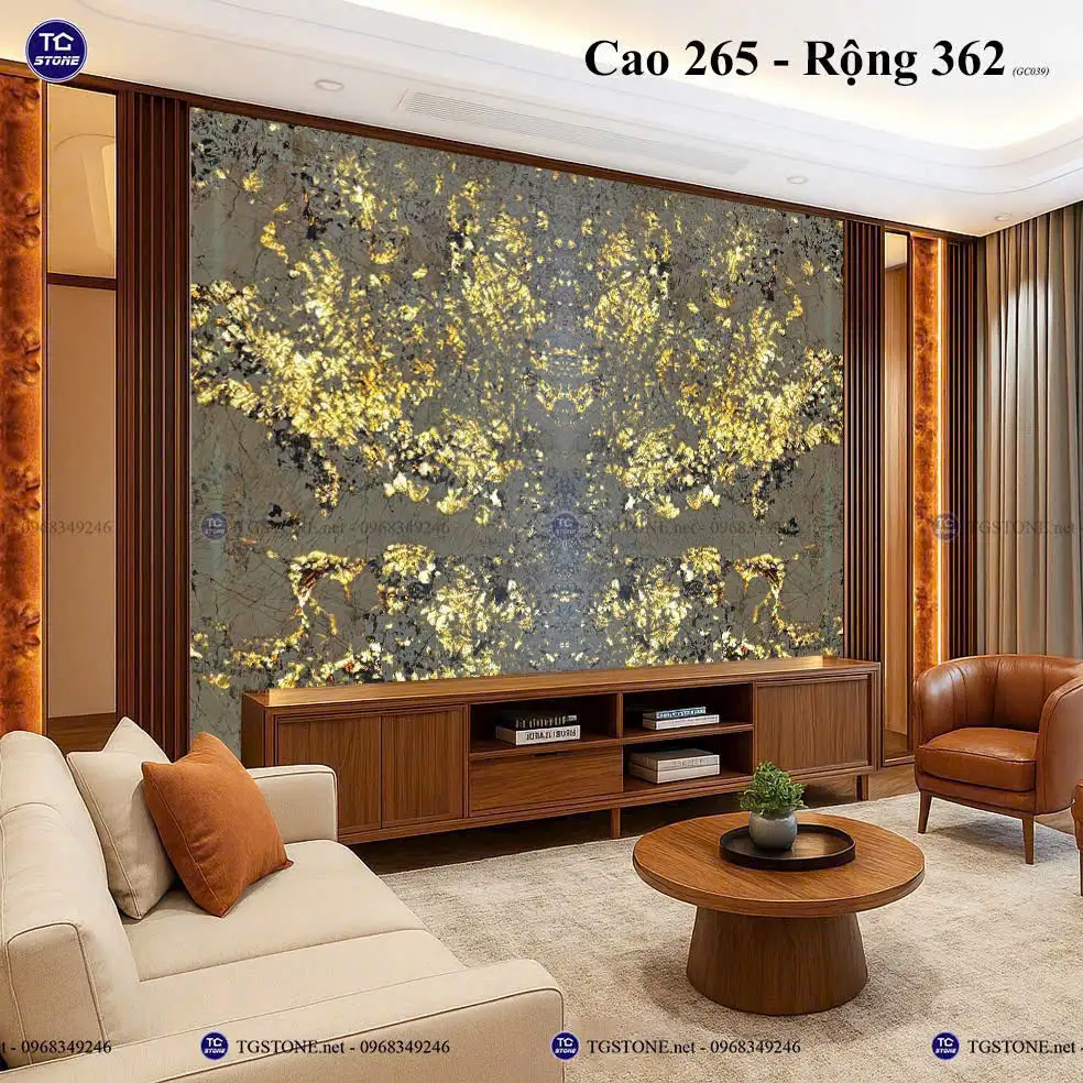 Tranh Đá Xuyên Sáng Đối Xứng Cho Phòng Khách 157