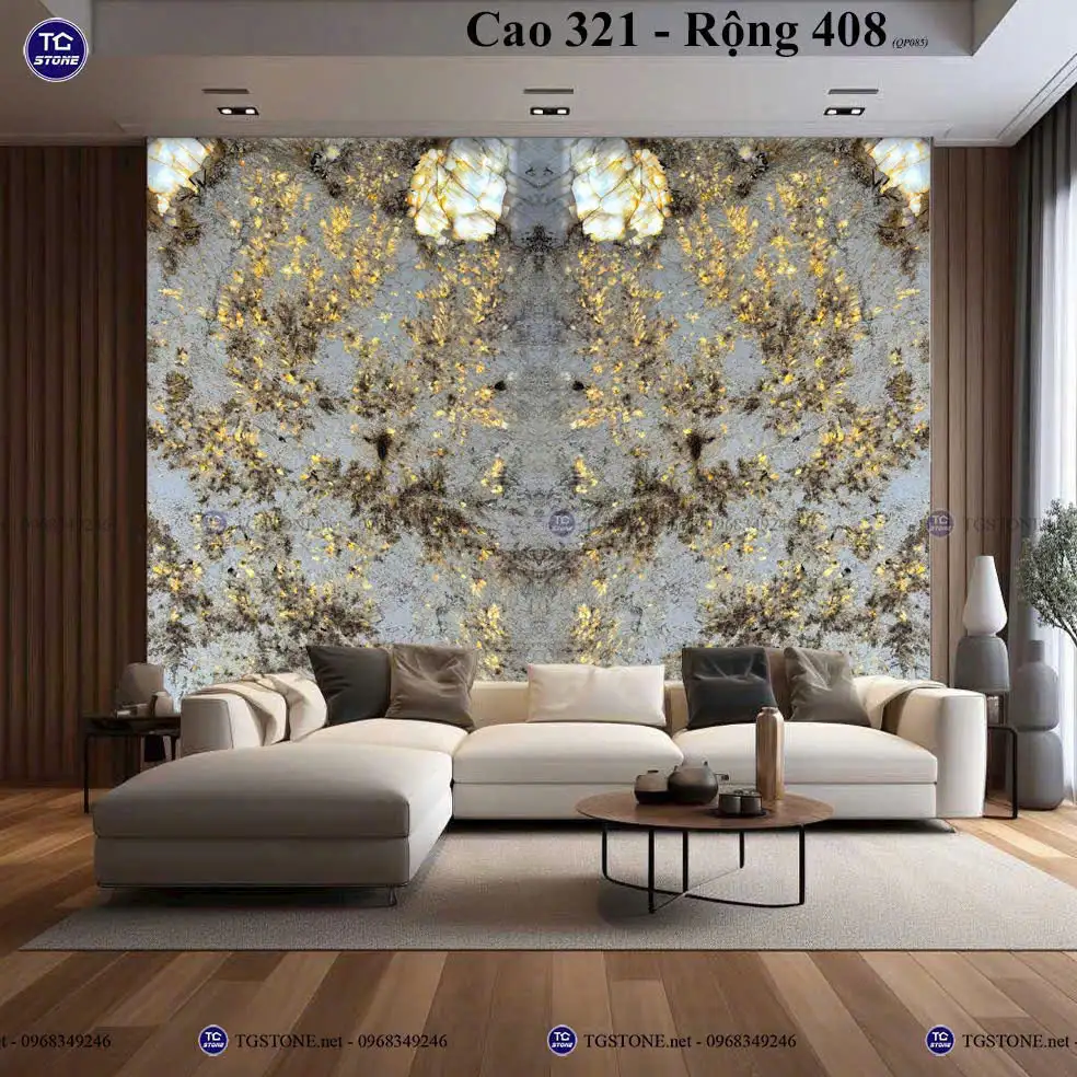 Tranh Đá Xuyên Sáng Đối Xứng Cho Phòng Khách 168
