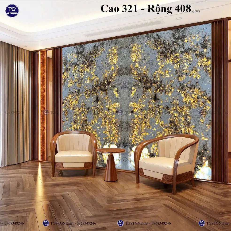 Tranh Đá Xuyên Sáng Đối Xứng Cho Phòng Khách 173