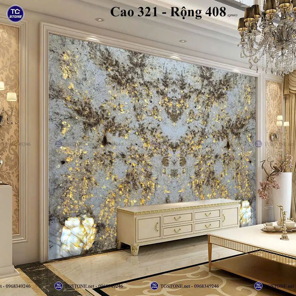 Tranh Đá Xuyên Sáng Đối Xứng Cho Phòng Khách 174