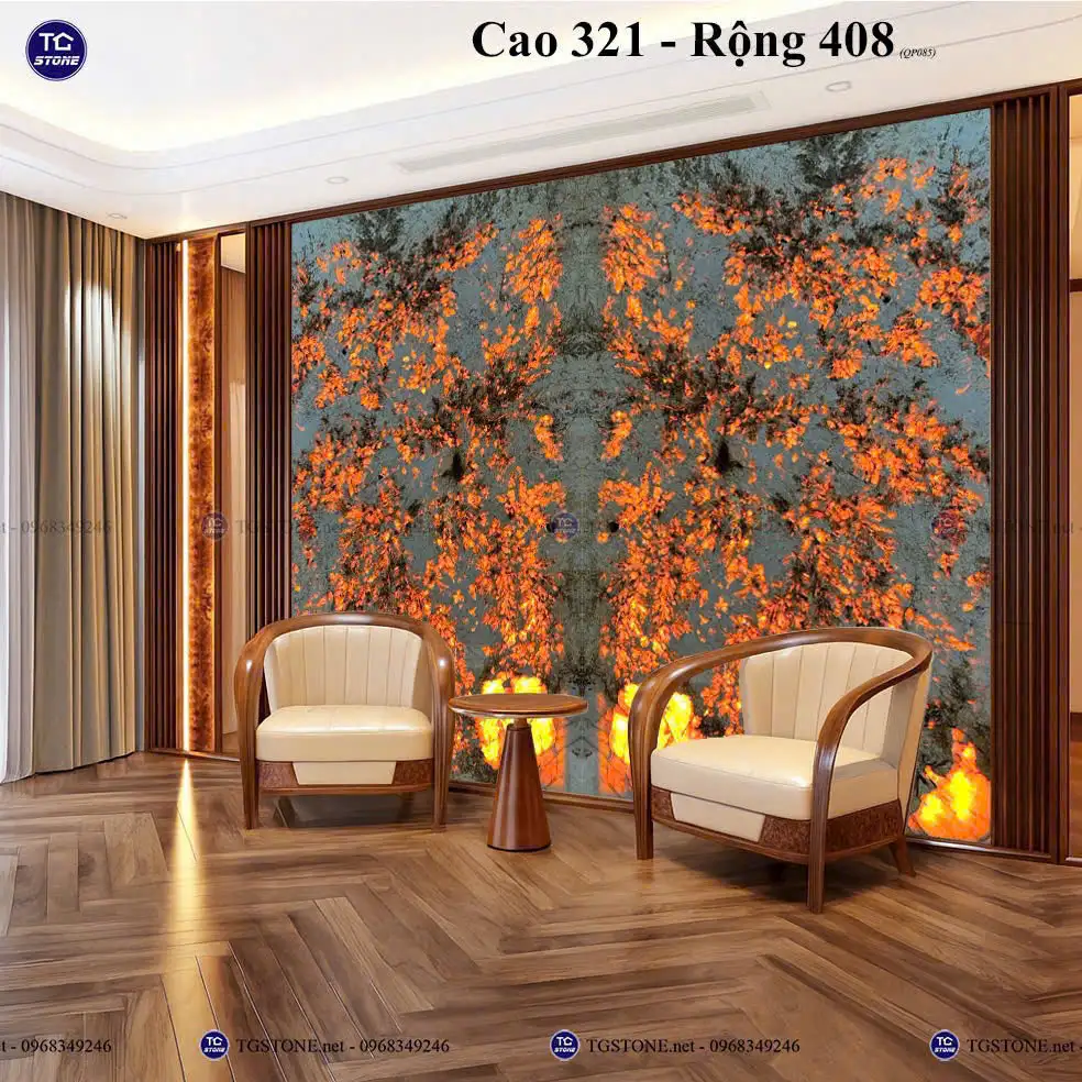 Tranh Đá Xuyên Sáng Đối Xứng Cho Phòng Khách 176