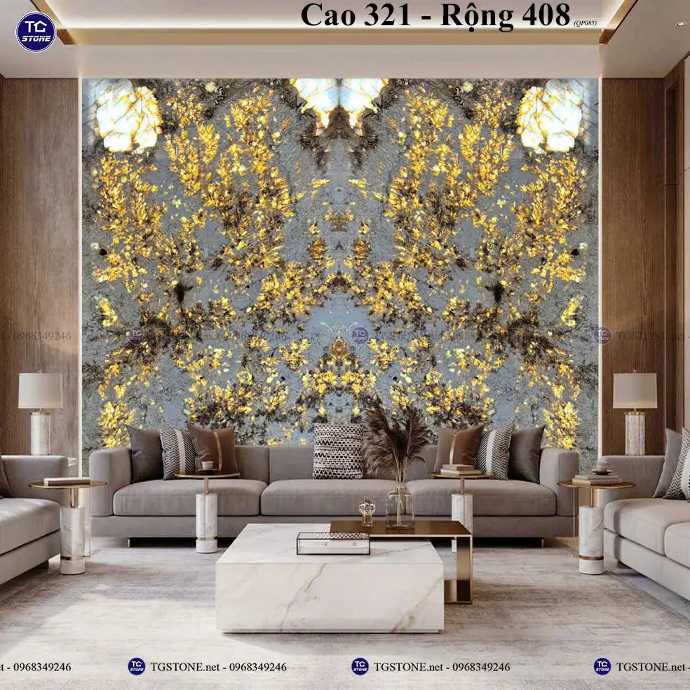 Tranh Đá Xuyên Sáng Đối Xứng Cho Phòng Khách 185