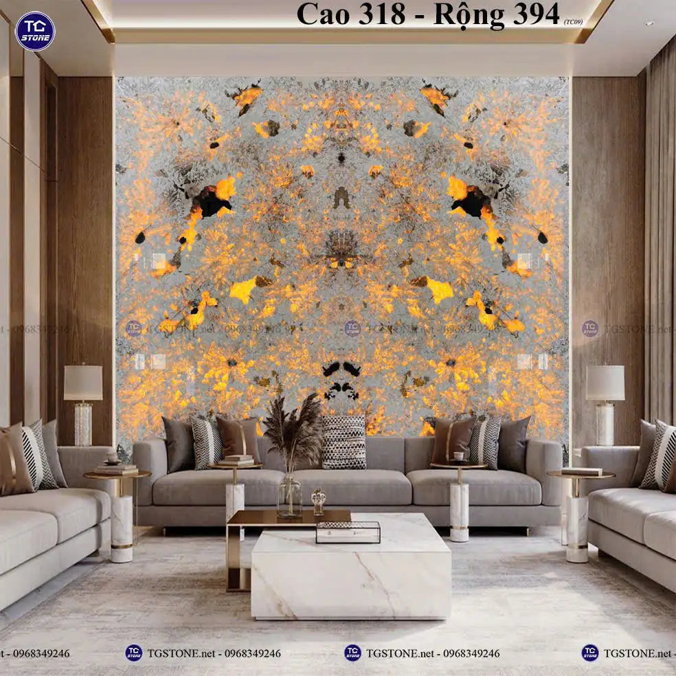 Tranh Đá Xuyên Sáng Đối Xứng Cho Phòng Khách 188