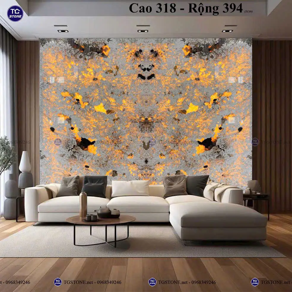 Tranh Đá Xuyên Sáng Đối Xứng Cho Phòng Khách 189