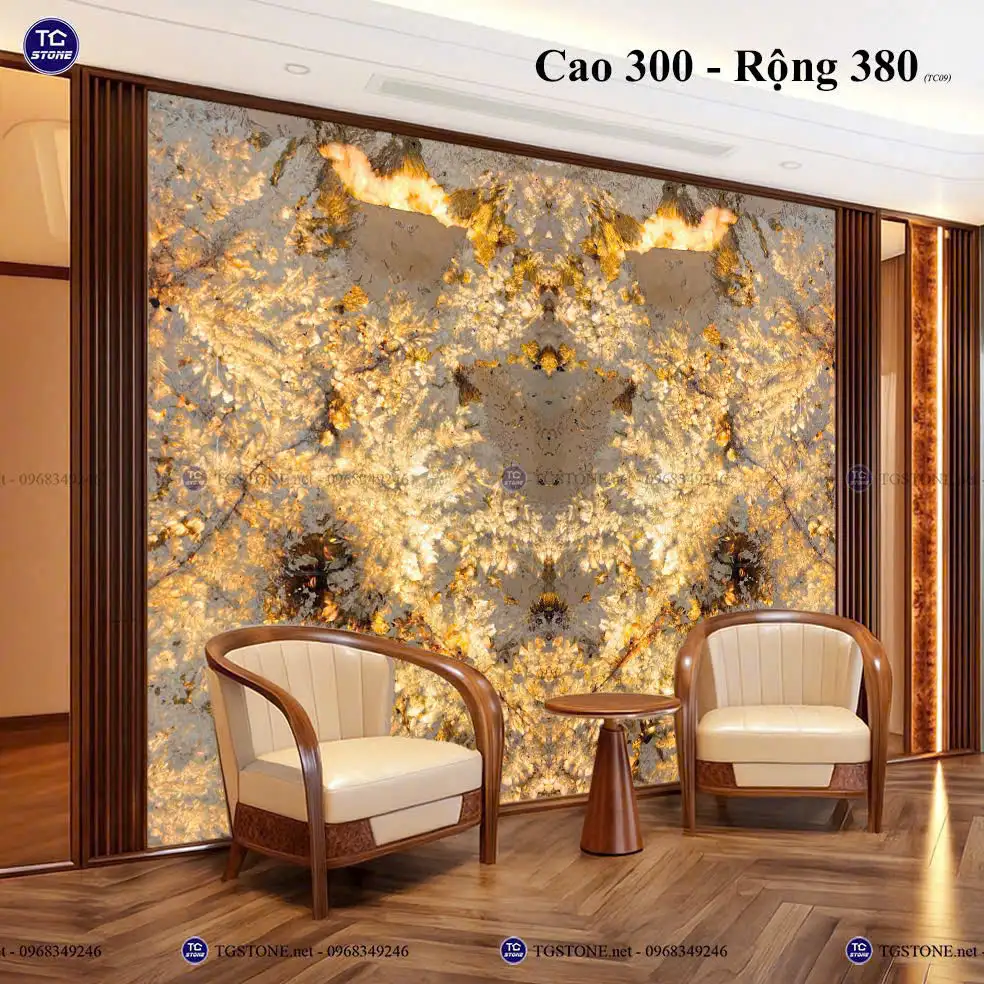 Tranh Đá Xuyên Sáng Đối Xứng Cho Phòng Khách 216