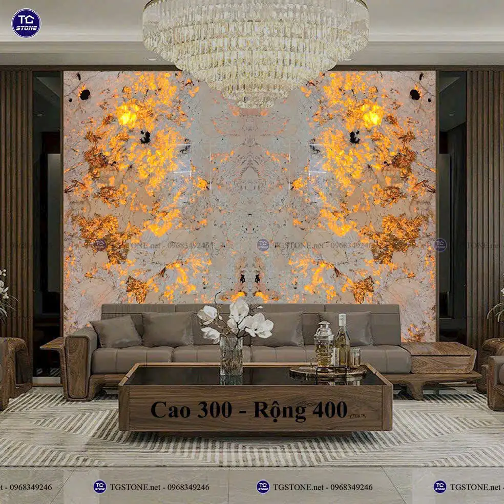 Tranh Đá Xuyên Sáng Đối Xứng Cho Phòng Khách 223