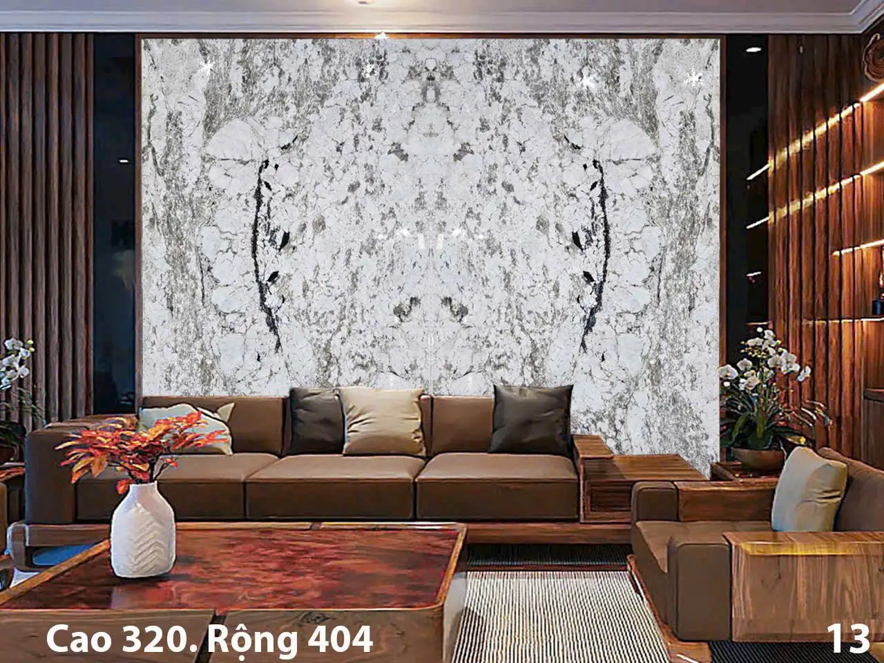 Tranh Đá Xuyên Sáng Đối Xứng Cho Phòng Khách 249