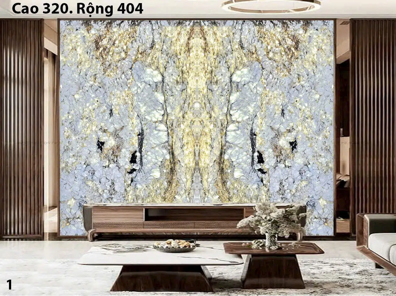 Tranh Đá Xuyên Sáng Đối Xứng Cho Phòng Khách 265