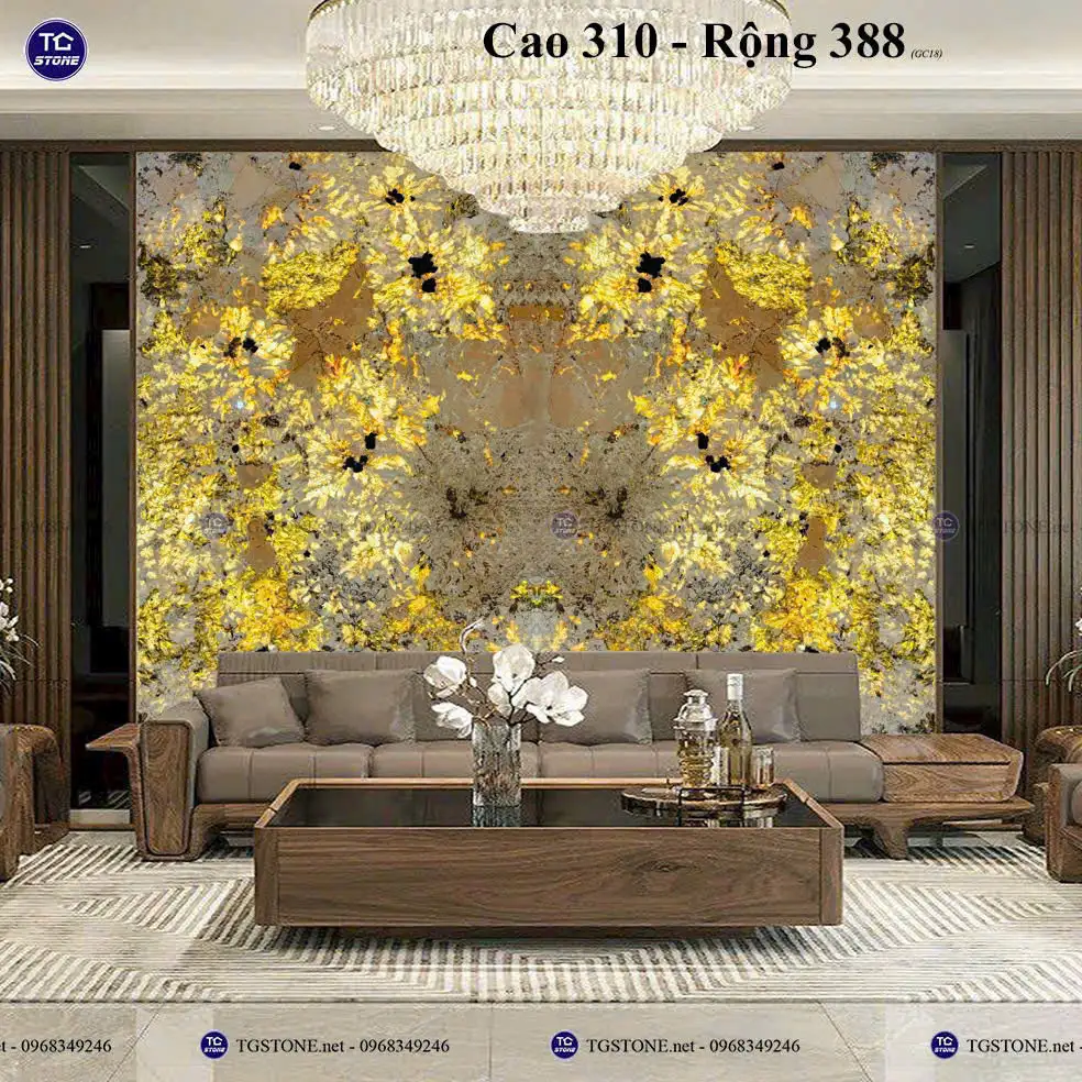 Tranh Đá Xuyên Sáng Đối Xứng Cho Phòng Khách 266