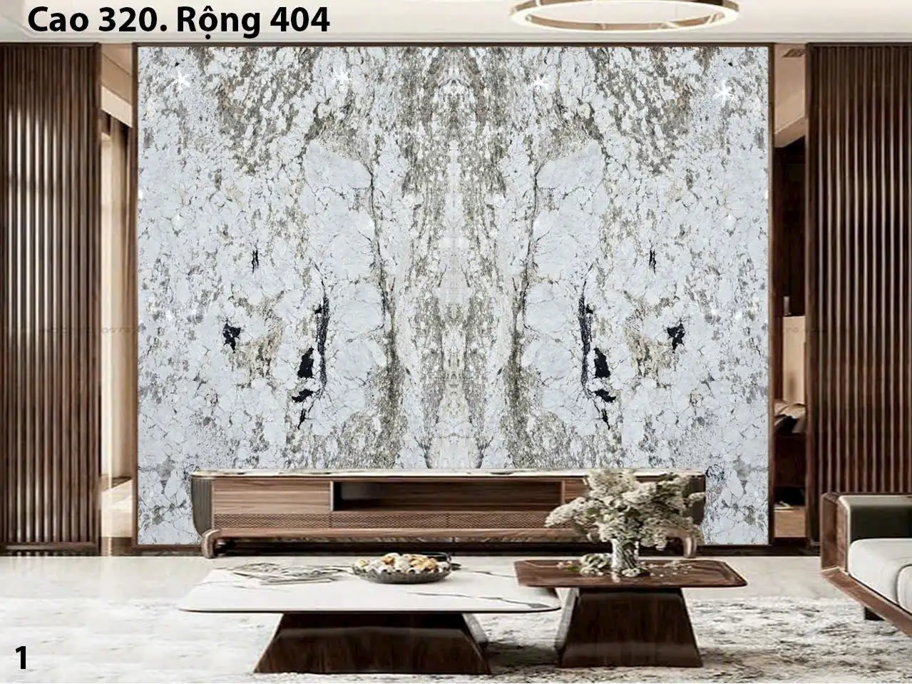 Tranh Đá Xuyên Sáng Đối Xứng Cho Phòng Khách 268
