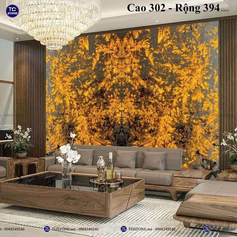 Tranh Đá Xuyên Sáng Đối Xứng Cho Phòng Khách 351