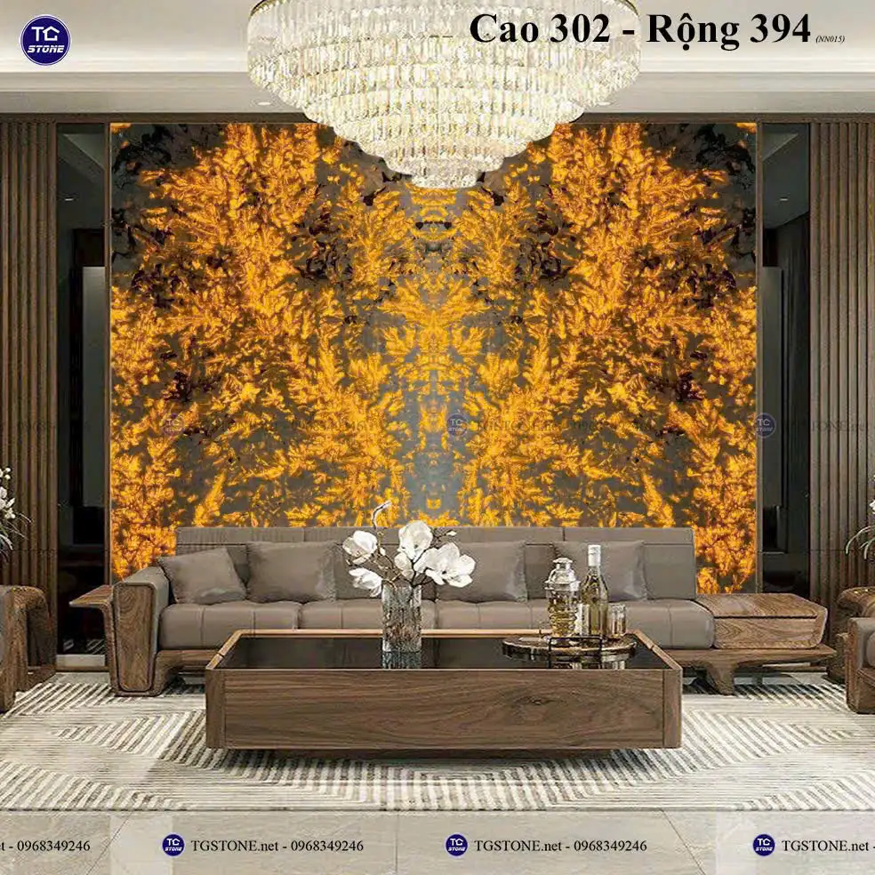 Tranh Đá Xuyên Sáng Đối Xứng Cho Phòng Khách 357