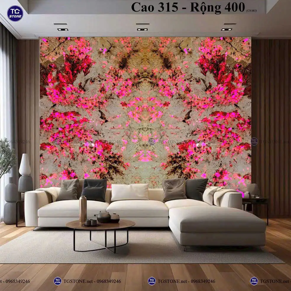 Tranh Đá Xuyên Sáng Đối Xứng Cho Phòng Khách 447