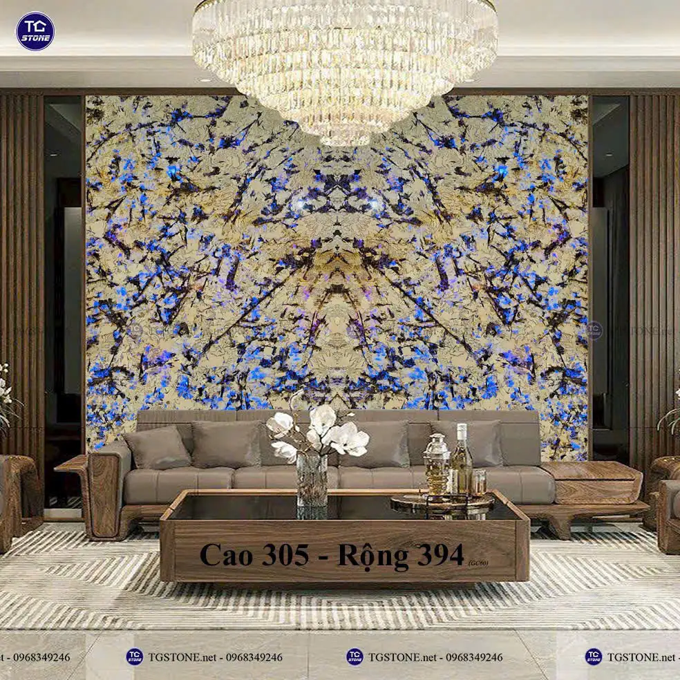 Tranh Đá Xuyên Sáng Đối Xứng Cho Phòng Khách 49