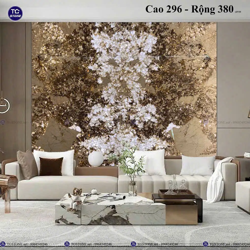 Tranh Đá Xuyên Sáng Đối Xứng Cho Phòng Khách 516