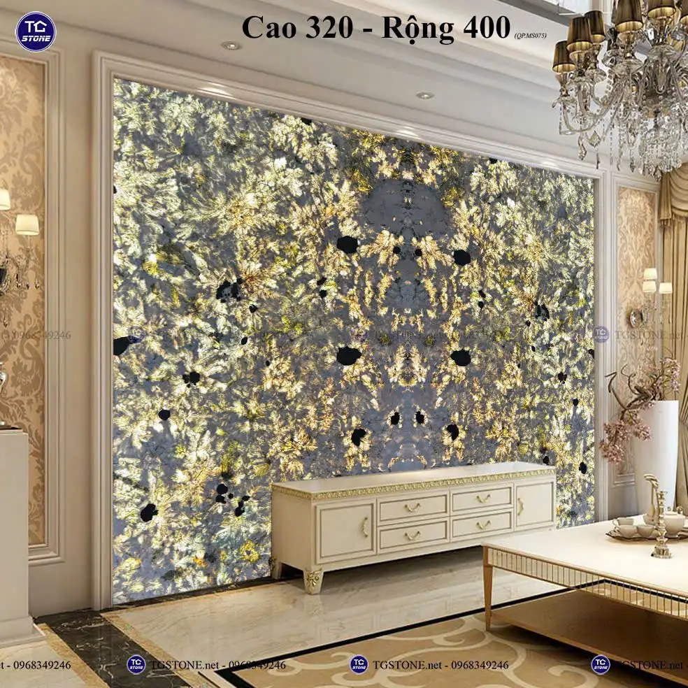 Tranh Đá Xuyên Sáng Đối Xứng Cho Phòng Khách 521