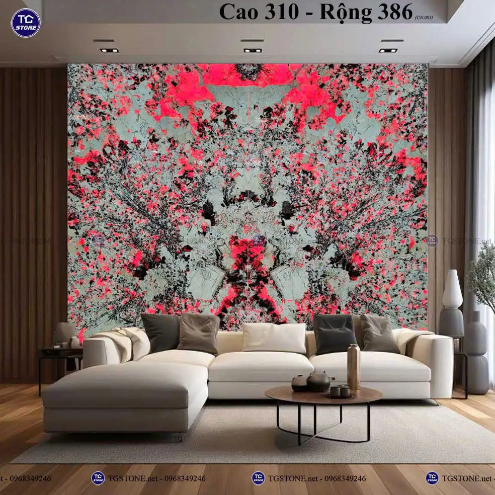 Tranh Đá Xuyên Sáng Đối Xứng Cho Phòng Khách 539