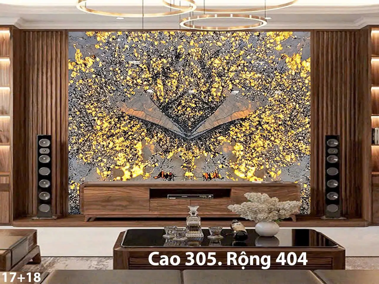 Tranh Đá Xuyên Sáng Đối Xứng Cho Phòng Khách 555