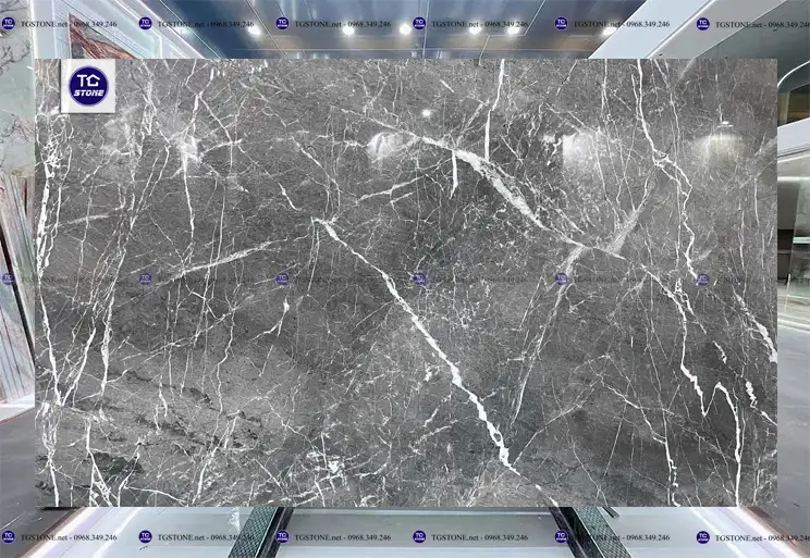 Đá Tự Nhiên Marble White Ribble Grey